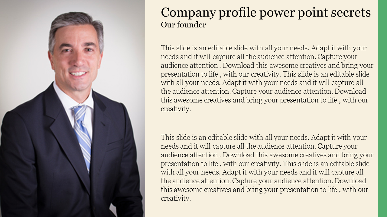 Free - Visual Company Profile PowerPoint Template and Google Slides